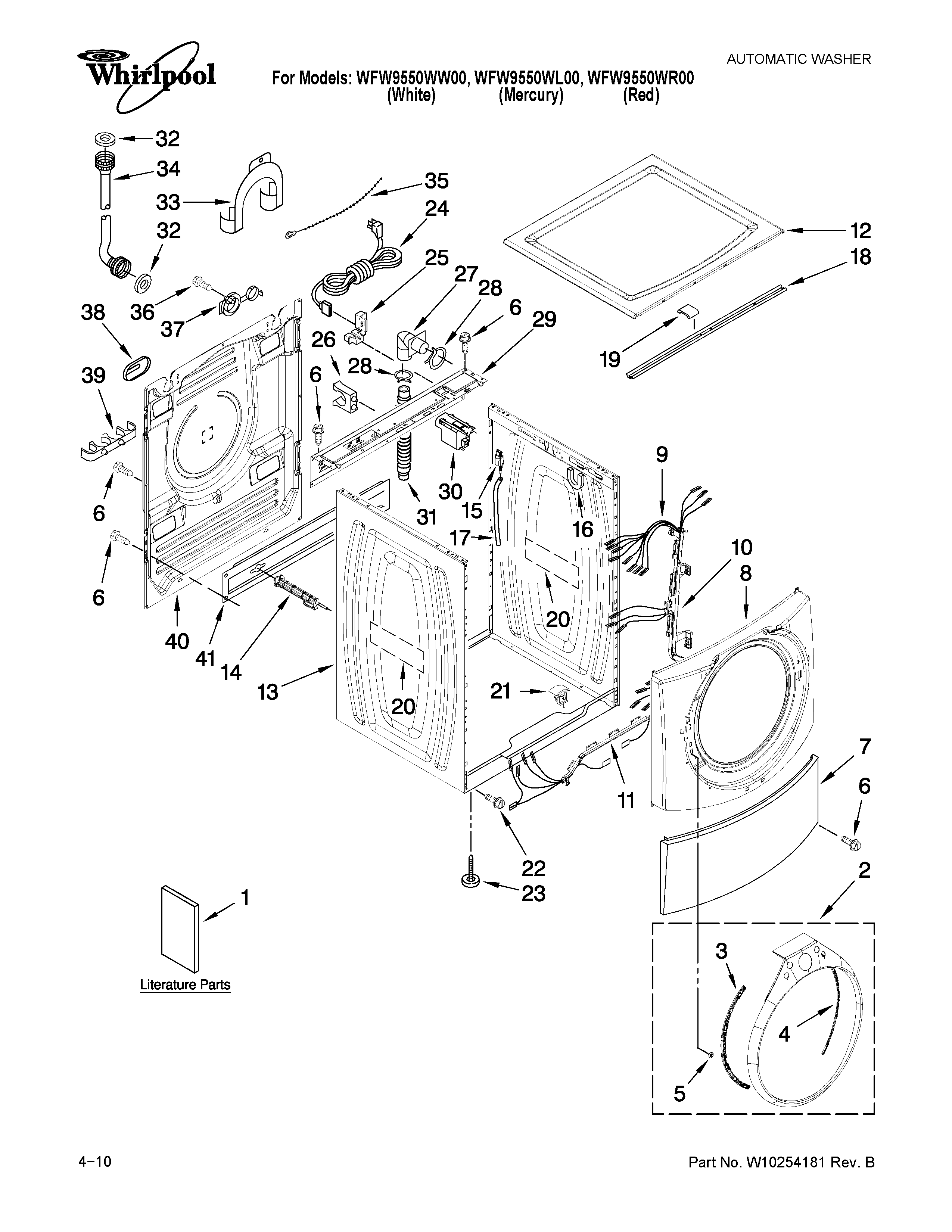 TOP AND CABINET PARTS