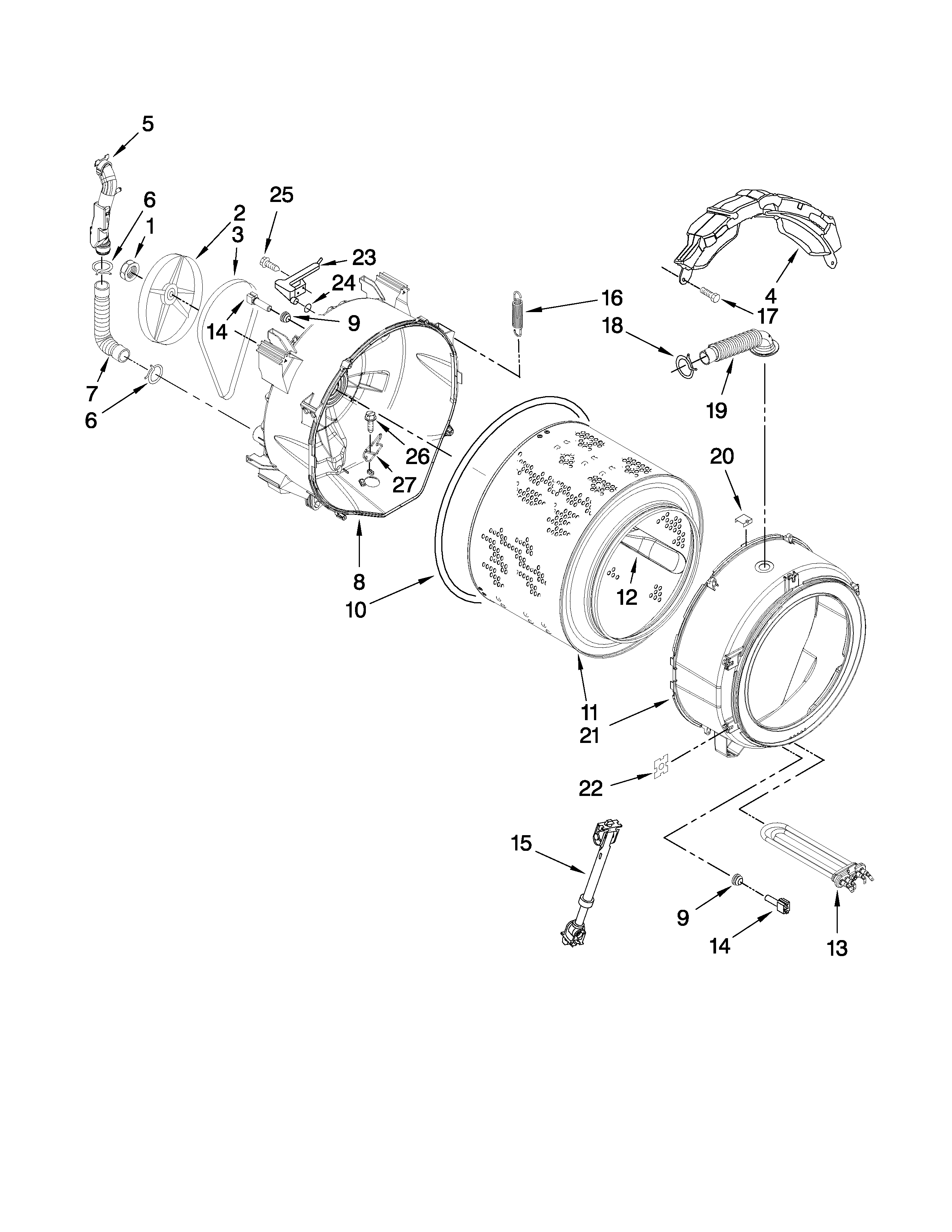 TUB AND BASKET PARTS