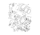 Whirlpool YLTE5243DQ9 dryer bulkhead parts diagram