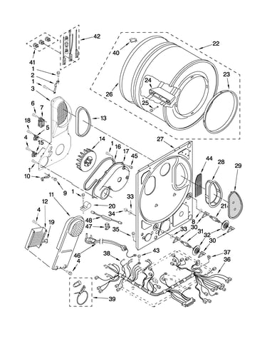 Dryer bulkhead parts