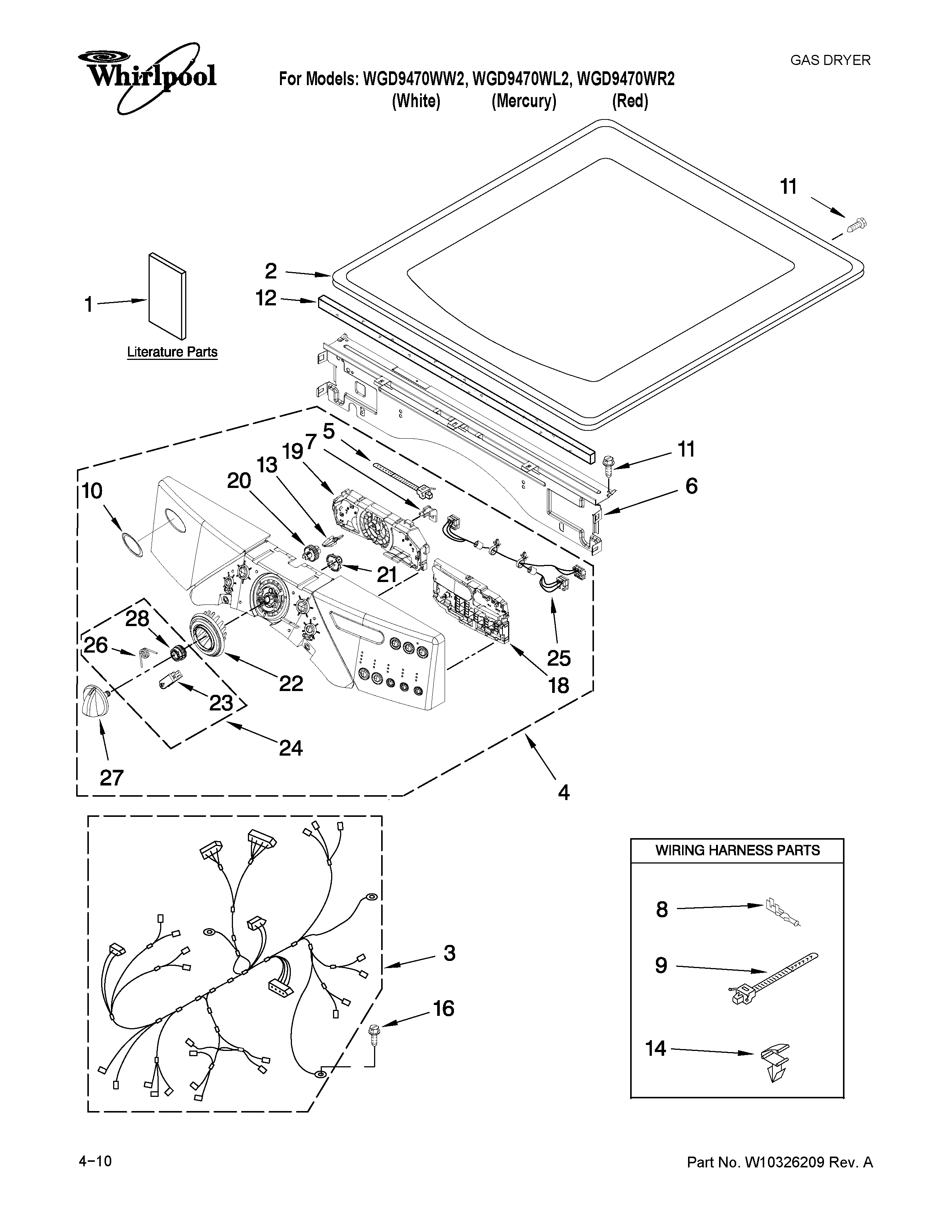 Top and console parts