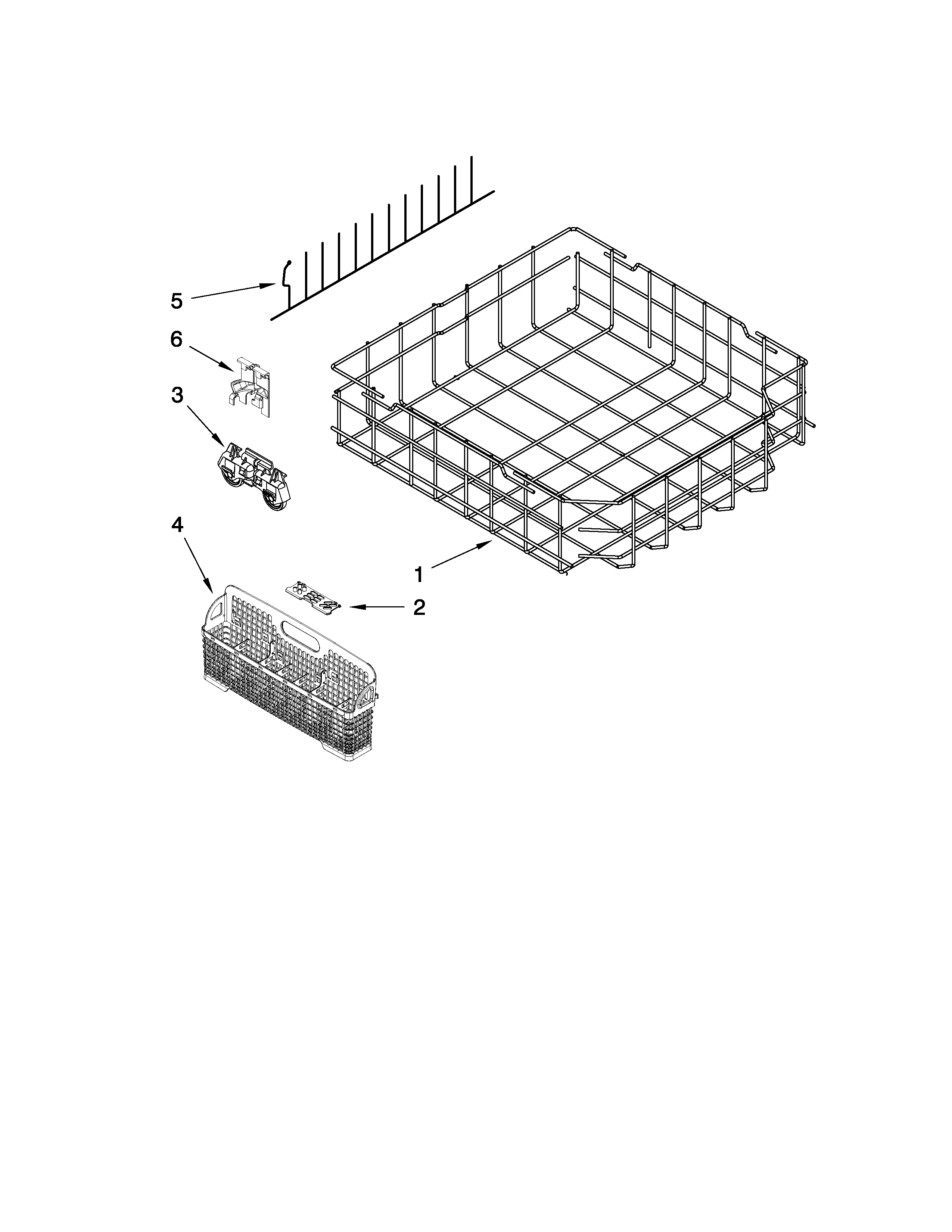 Lower rack parts