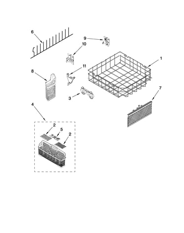 Lower rack parts