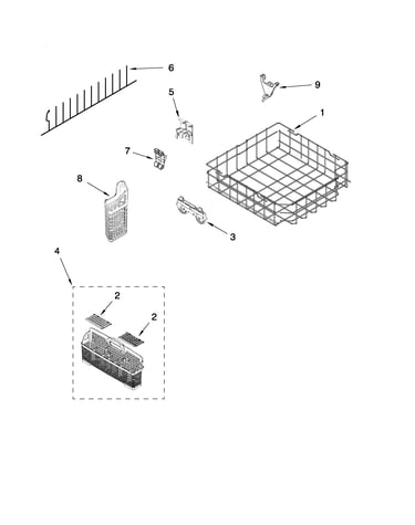Lower rack parts
