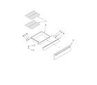 Maytag MES5752BAW15 drawer and rack parts diagram