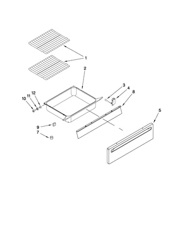 Drawer and rack parts