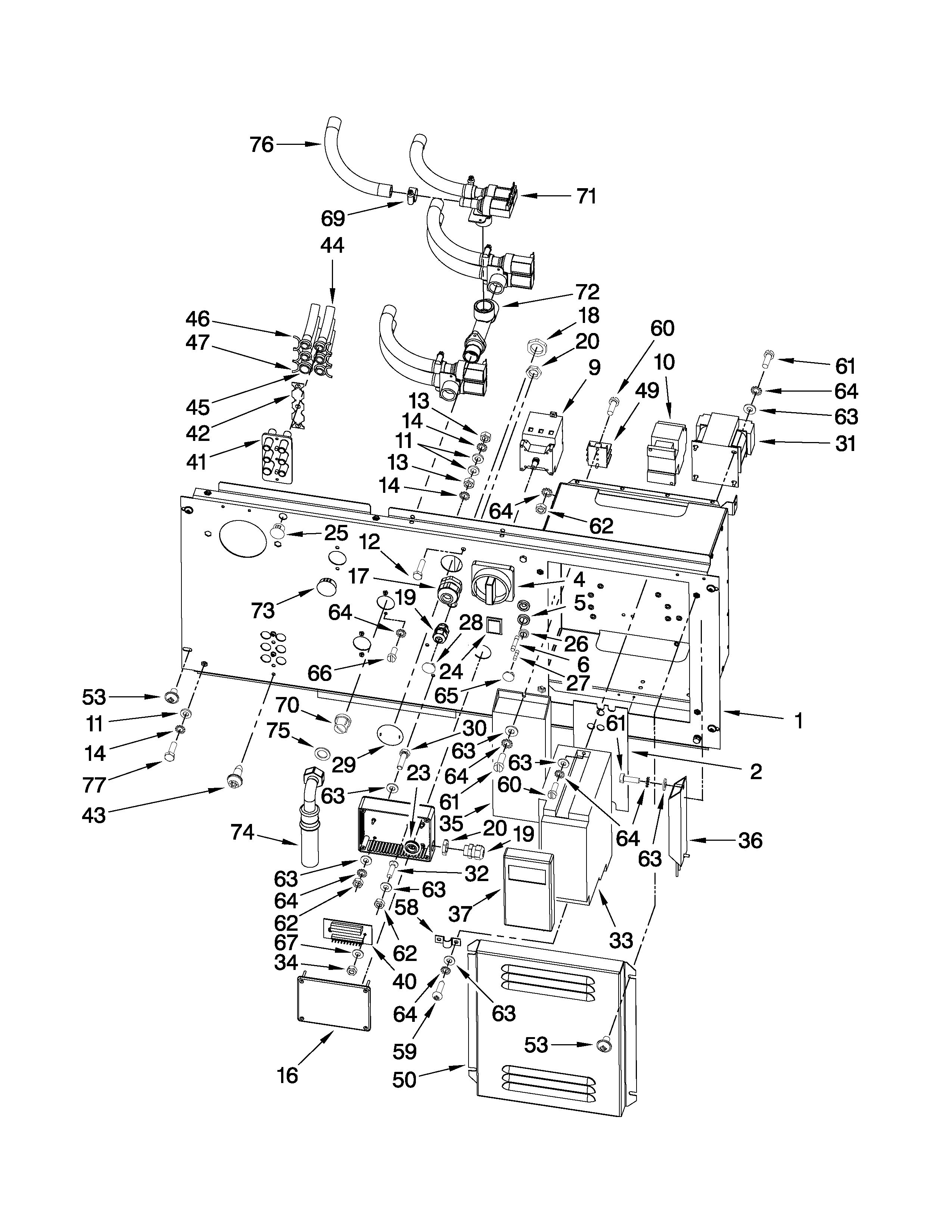 Rear panel parts