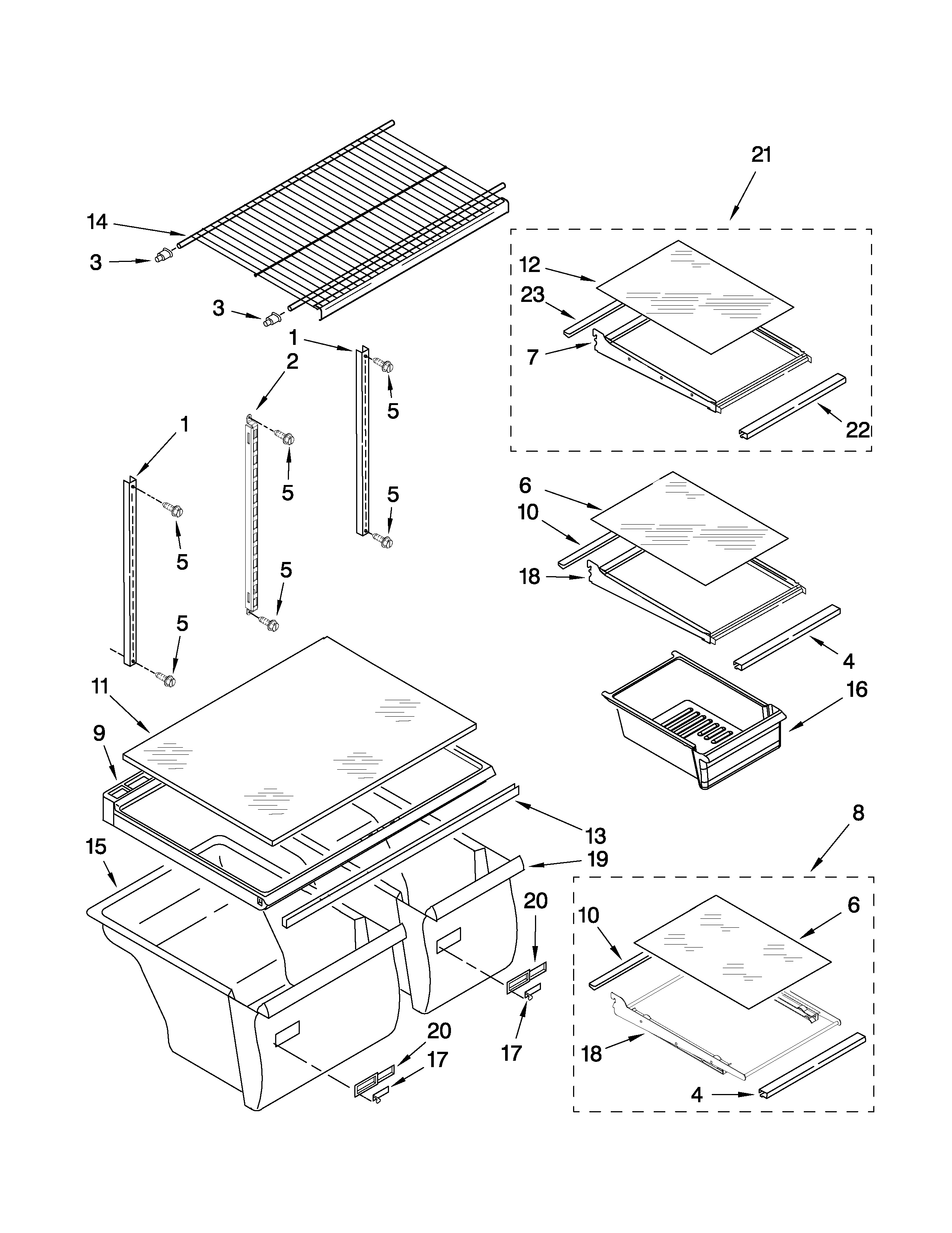 Shelf parts