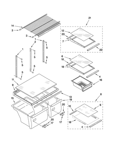 Shelf parts