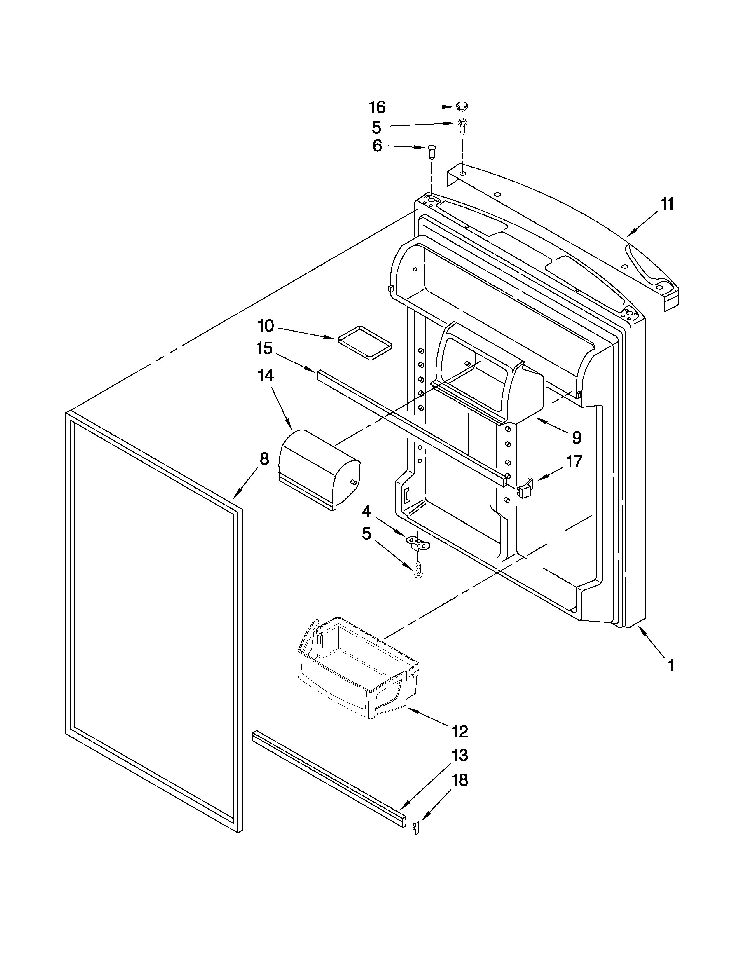 Refrigerator door parts