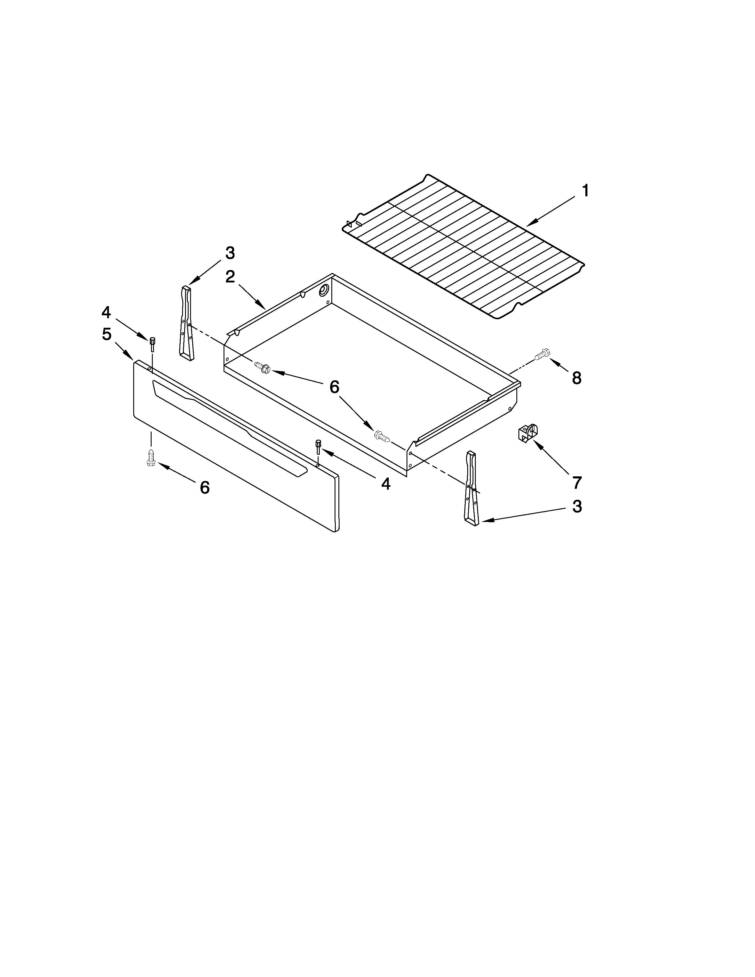 Drawer & broiler parts