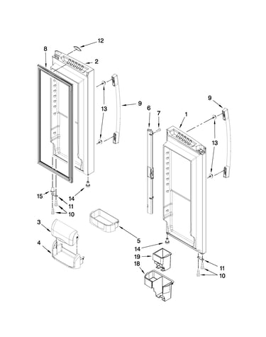 Refrigerator door parts