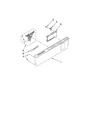 Control panel and latch parts
