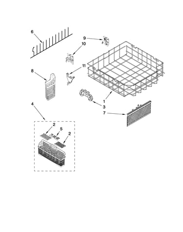 Lower rack parts