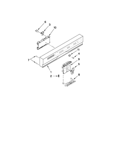 Control panel and latch parts