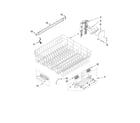 KitchenAid KUDL40CVBL4 upper rack and track parts diagram