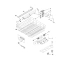 KitchenAid KUDS50FVWH4 upper rack and track parts diagram