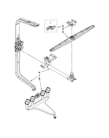 Upper wash and rinse parts