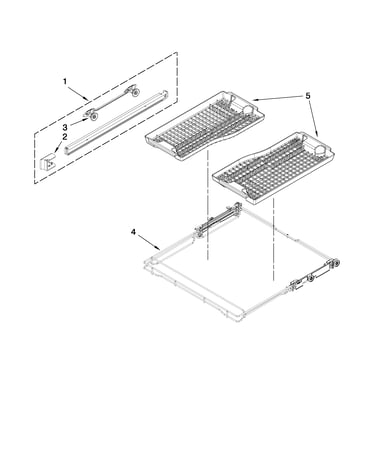 Third level rack and track parts