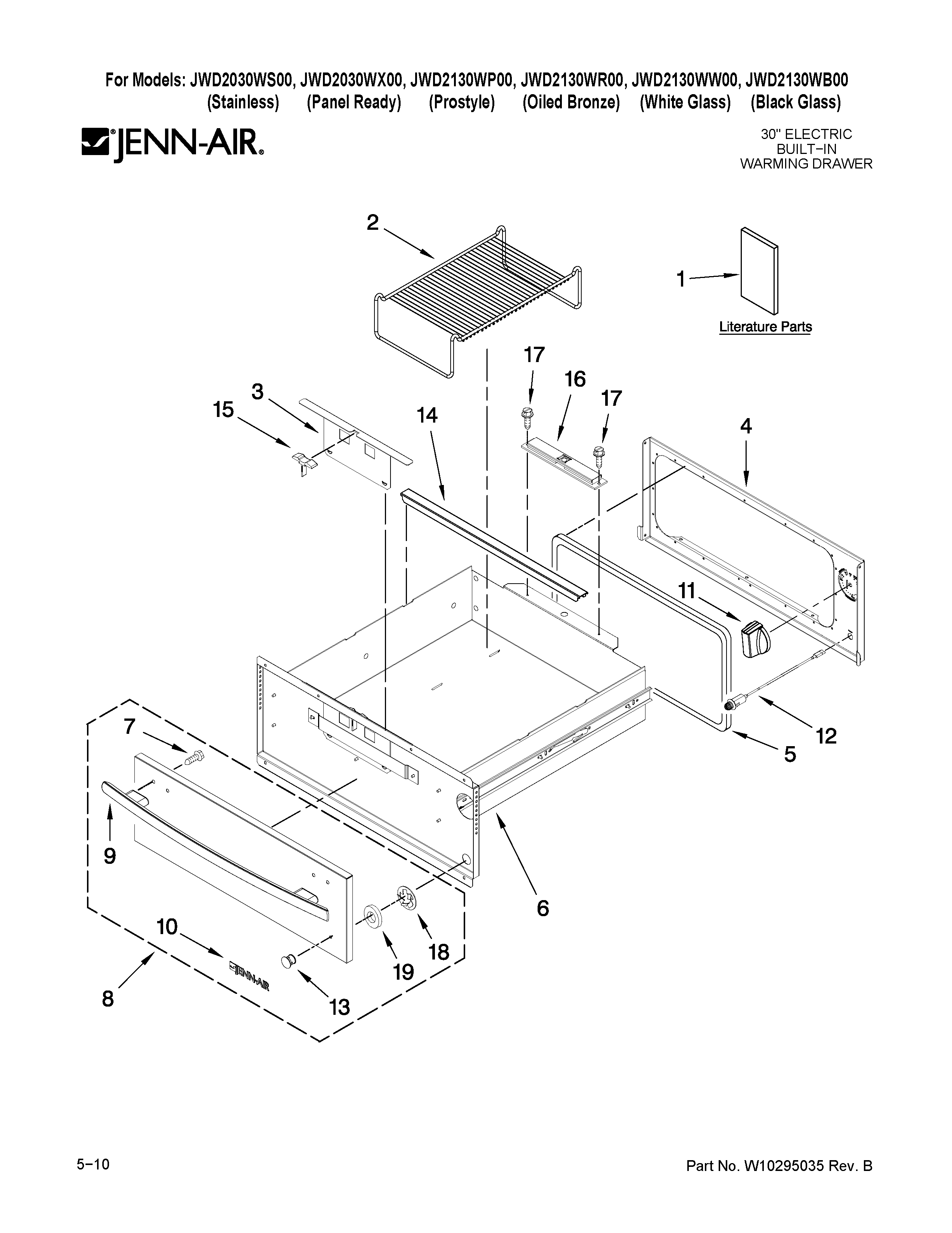 CONTROL, DOOR AND DRAWER PARTS