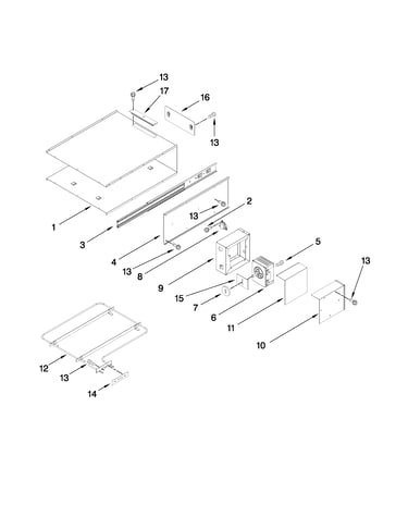 Internal warming drawer parts
