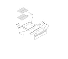 Maytag MES5552BAW16 drawer and rack parts diagram