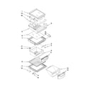 Maytag MSD2559XEB00 refrigerator shelf parts diagram