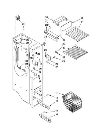 Freezer liner parts