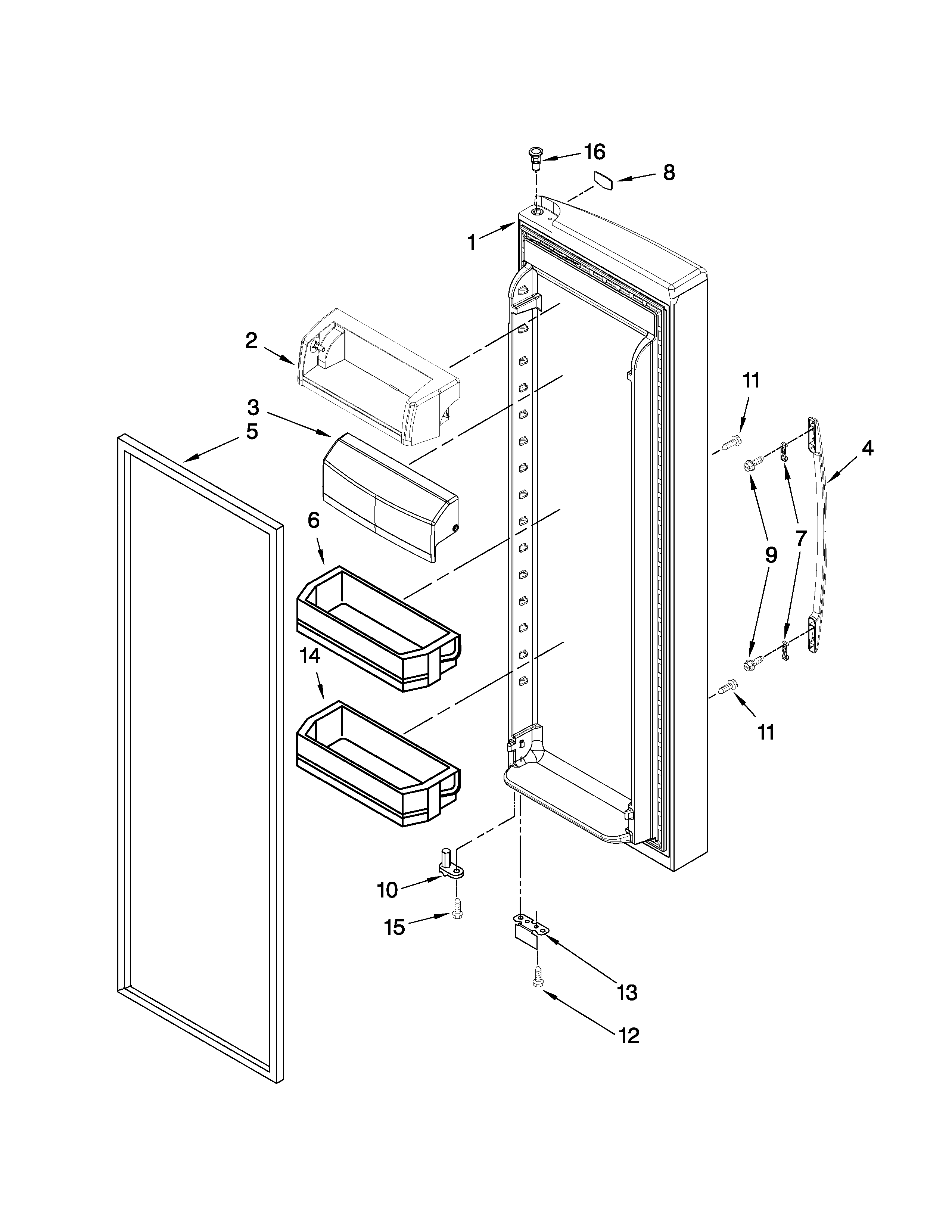 Refrigerator door parts