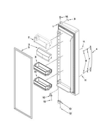 Refrigerator door parts