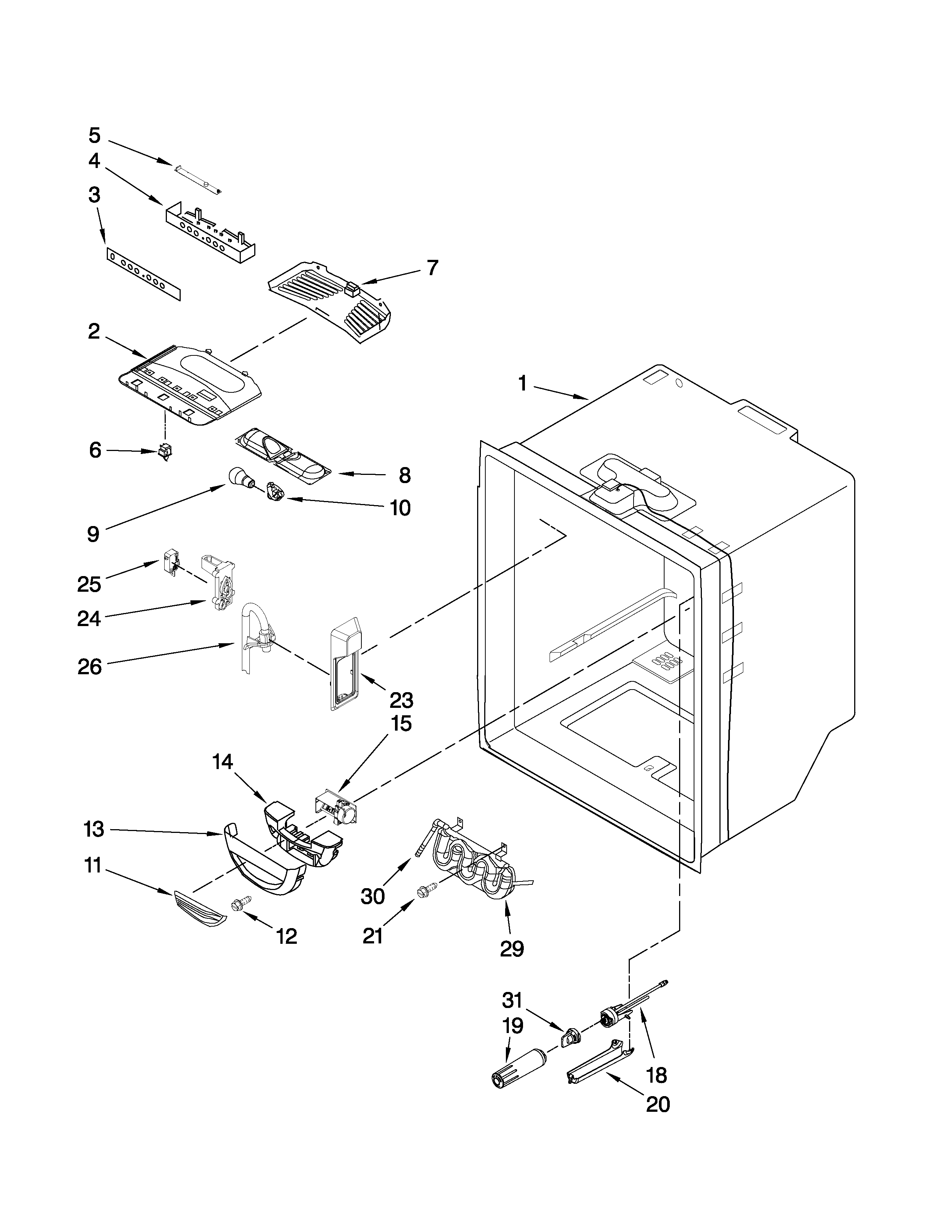 REFRIGERATOR LINER PARTS