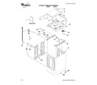 Whirlpool WTW5500XL0 top and cabinet parts diagram
