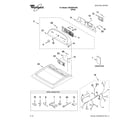 Whirlpool WED5600XW0 top and console parts diagram