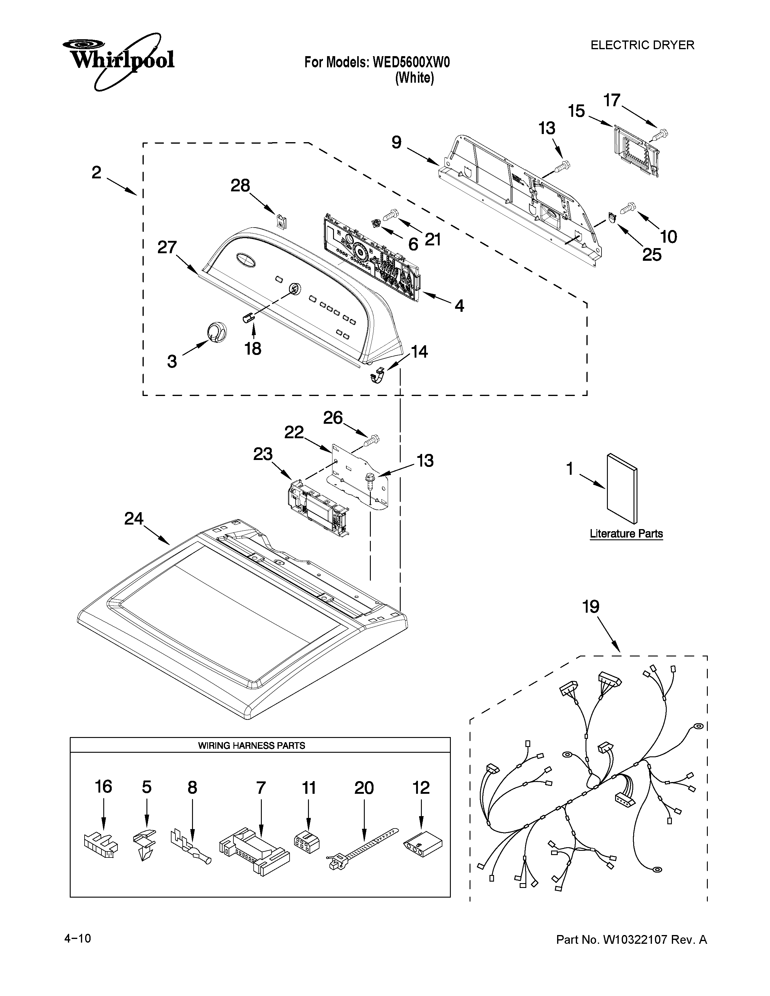 Top and console parts