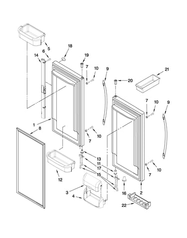 Refrigerator door parts