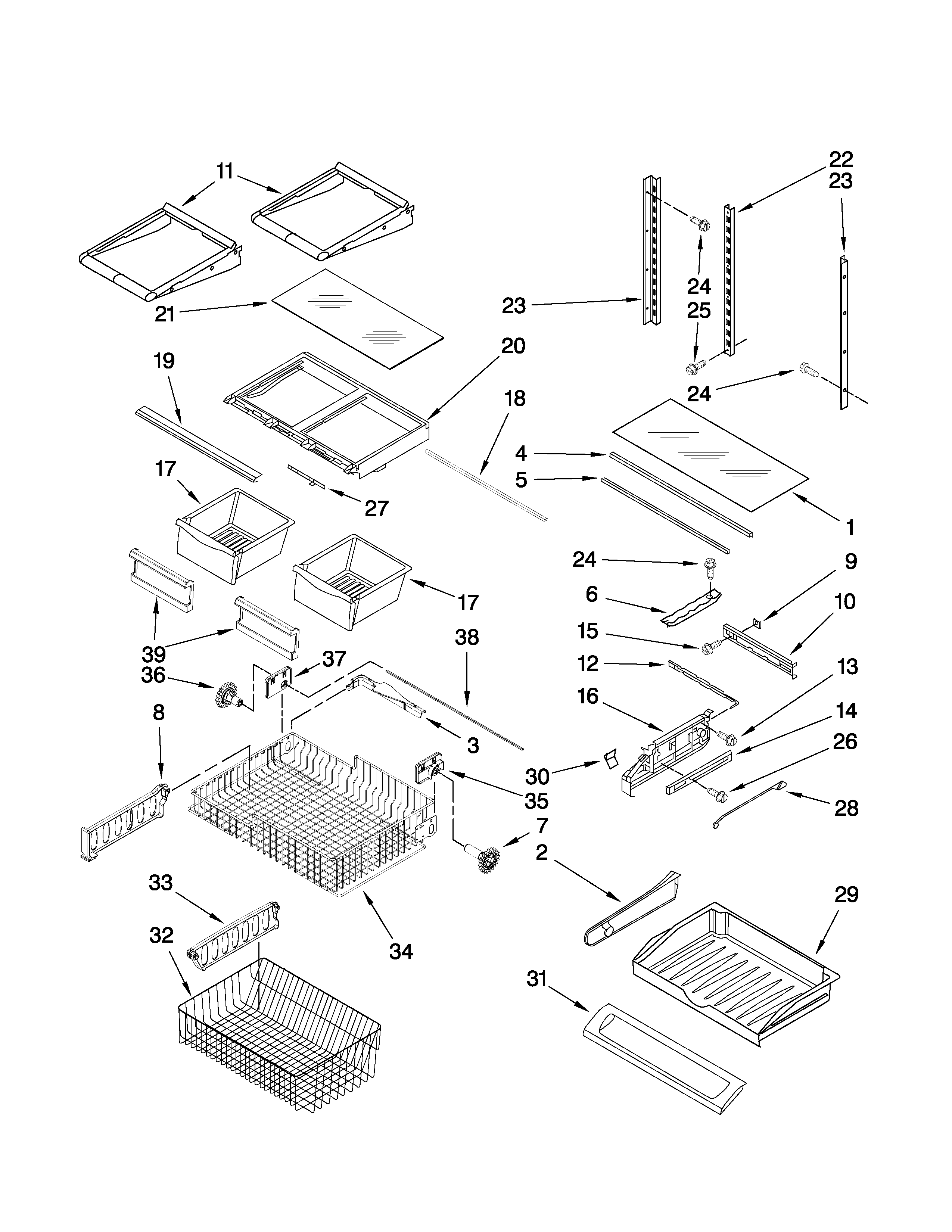 Shelf parts