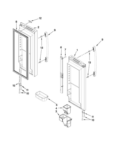 Refrigerator door parts