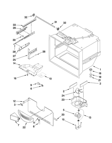 Freezer liner parts