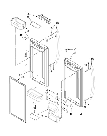 Refrigerator door parts