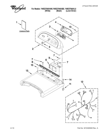 Top and console parts