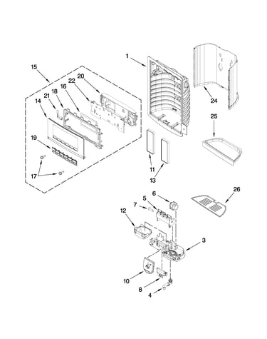 Dispenser front parts