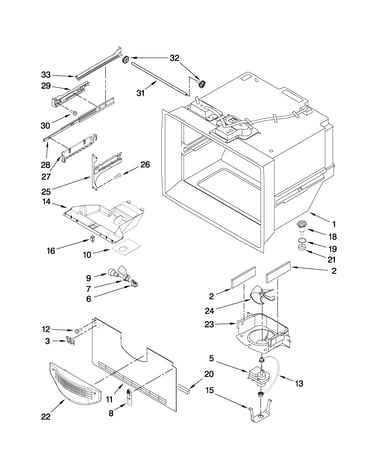 Freezer liner parts