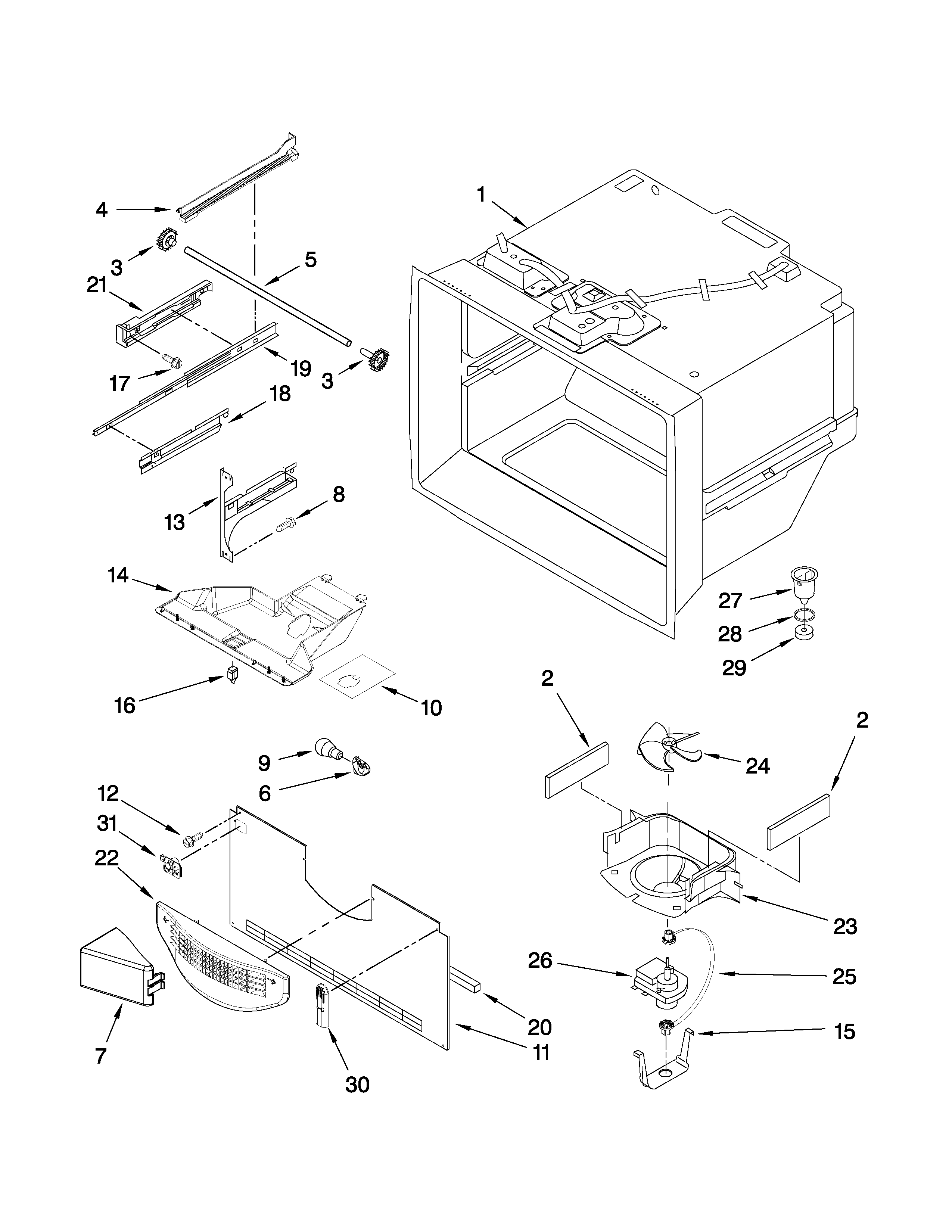 FREEZER LINER PARTS