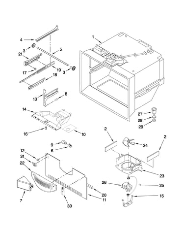 Freezer liner parts