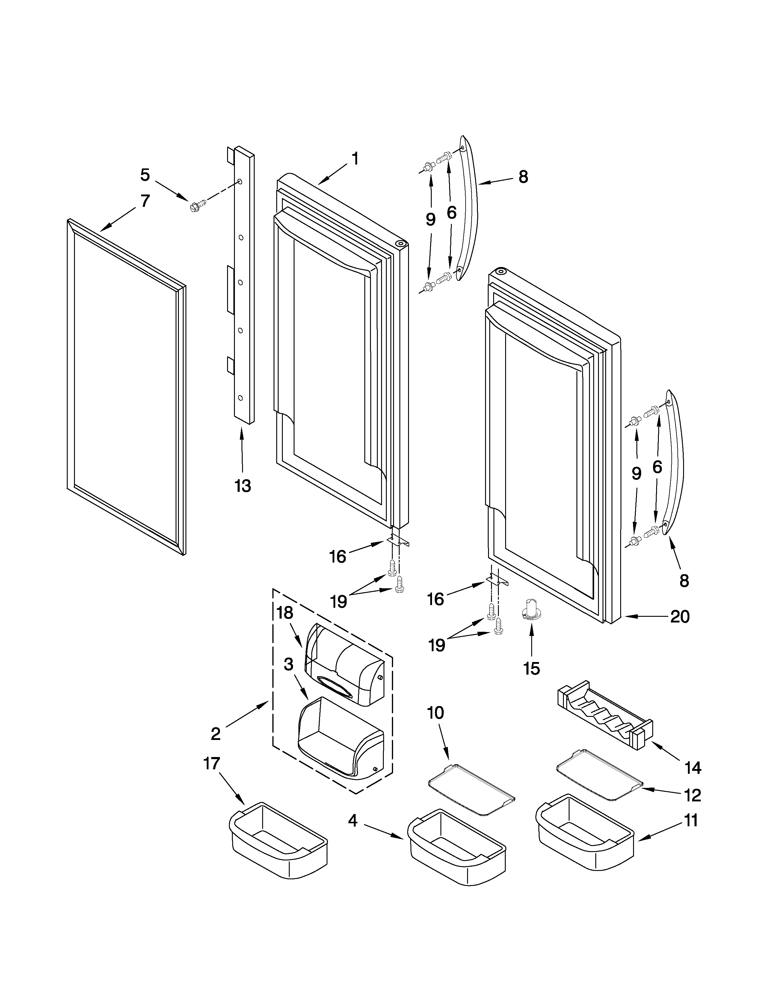 REFRIGERATOR DOOR PARTS