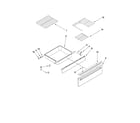 Maytag MES5775BAF19 drawer and rack parts diagram