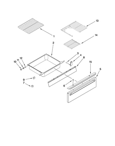 Drawer and rack parts