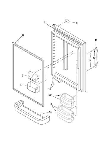 Refrigerator door parts