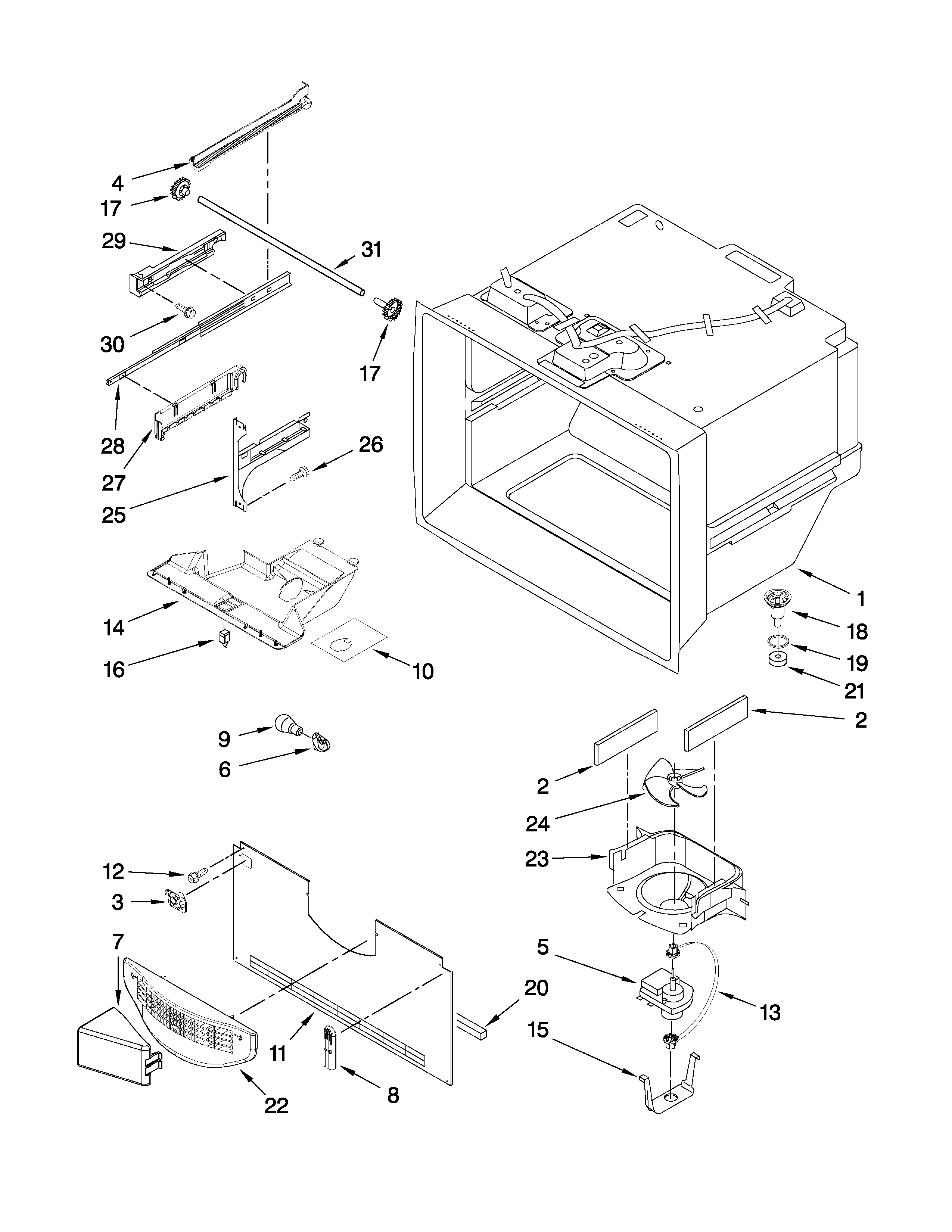 FREEZER LINER PARTS