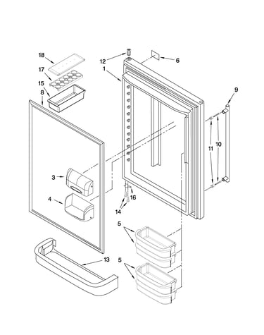 Refrigerator door parts